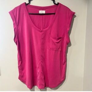 Lou and Grey Pink Soft Cozy Short Sleeve Top